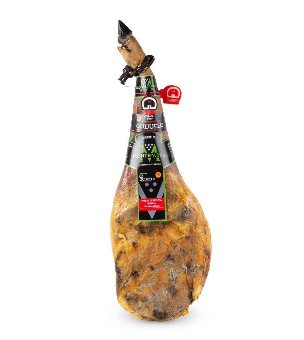Paleta-Bellota-75 Paleta de Bellota Ibérica 75% Raza Ibérica D.O.P. Guijuelo Monteparra 4,5Kg aprox. - Imagen 1