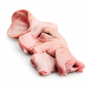 Careta de Cerdo Mallorquín 500 g sobre fondo blanco