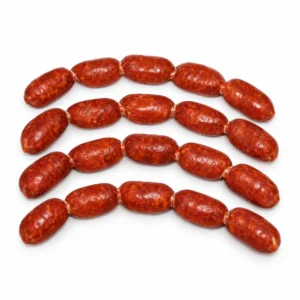Choricillos Rojos 400 g sobre fondo blanco