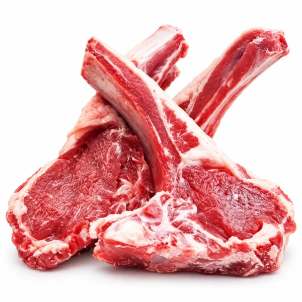 Chuletas de Cordero Mallorquín 1 kg sobre fondo blanco
