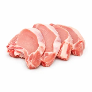 Chuletas de Lomo Bandeja de 600 g sobre fondo blanco