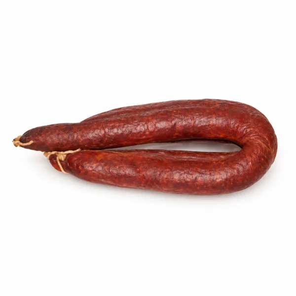 Longaniza 450 g sobre fondo blanco