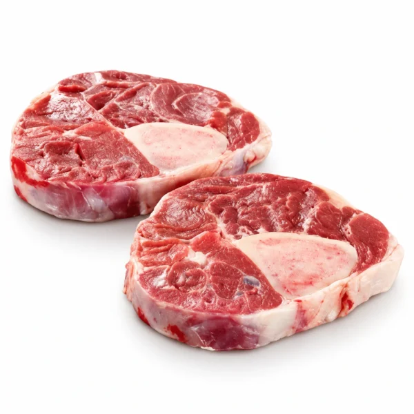 Osobuco Ternera Certificada 850 g aprox sobre fondo blanco